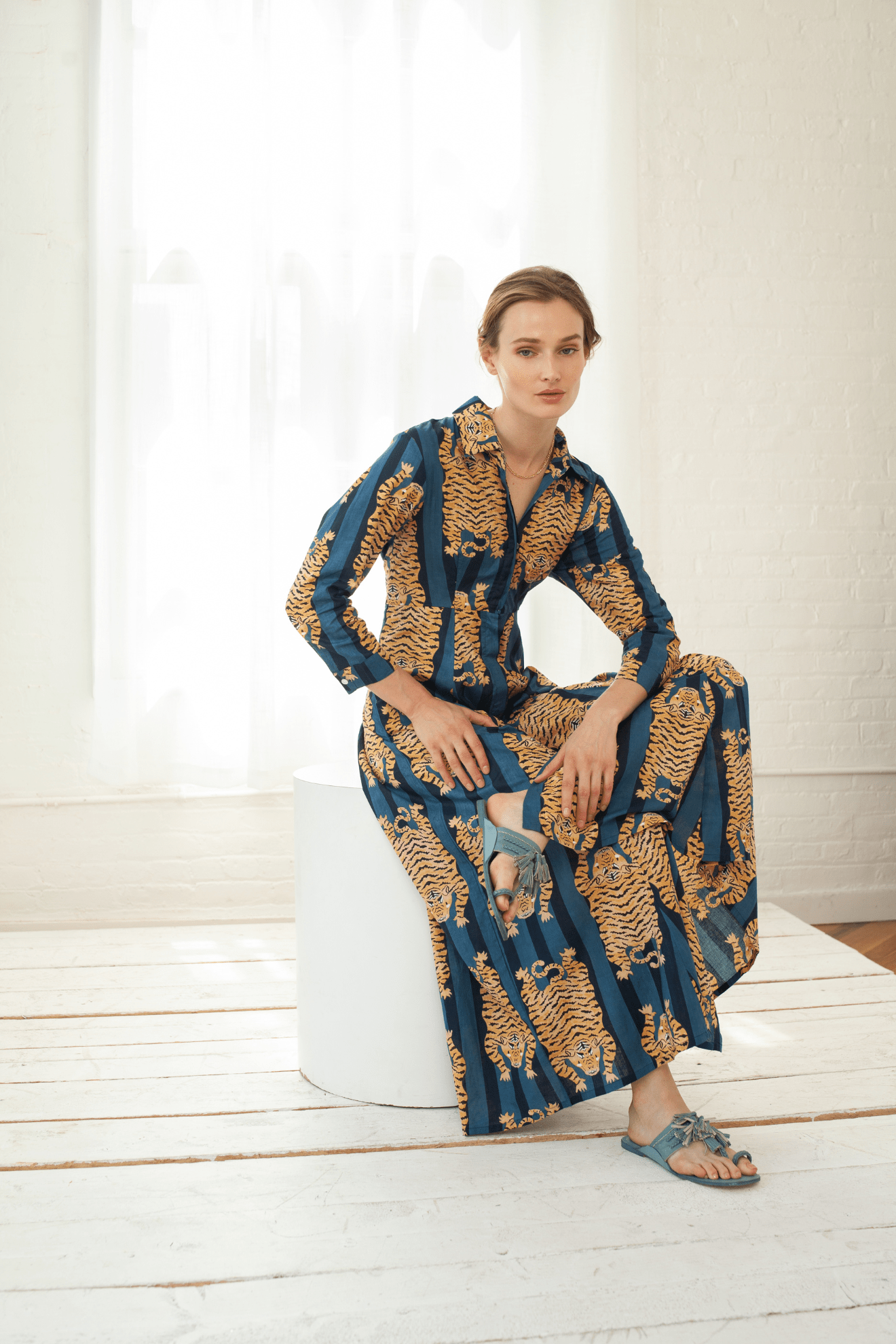 Luciana Tibet Dress Navy