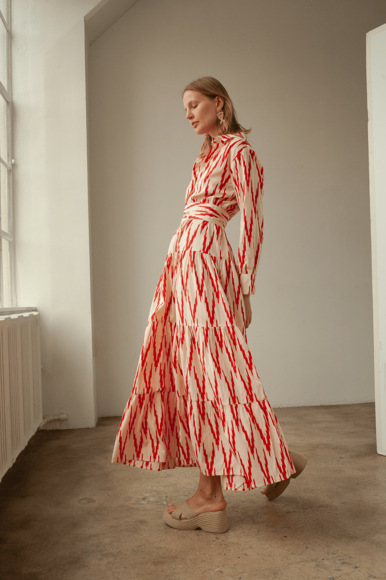 Meredith Ikat Dress Red