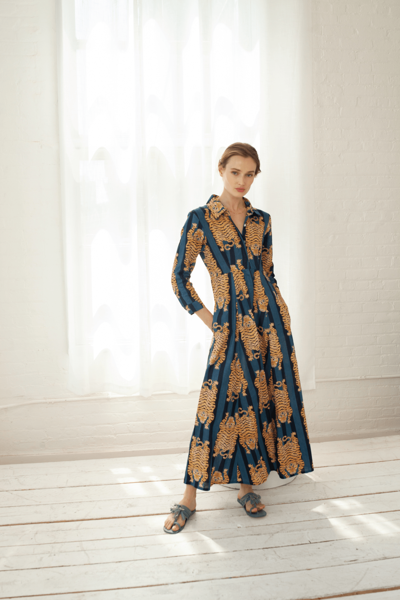 Luciana Tibet Dress Navy