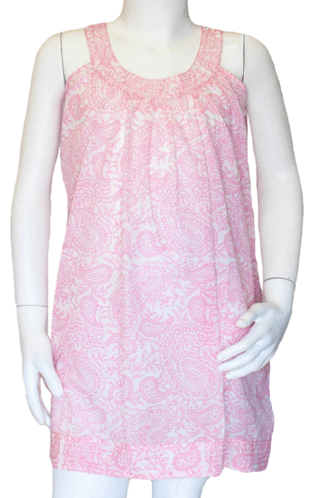 Ana Paisley Sleeve-less Dress -Pink
