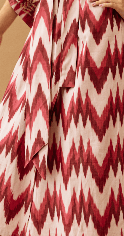 Anisa Ikat Kimono Pink