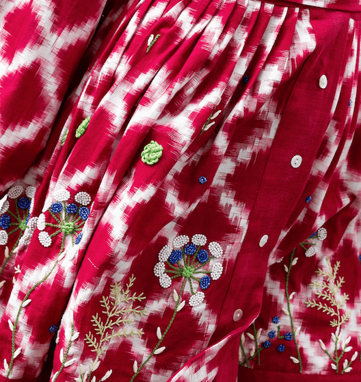 Ada Kimono Short Dress Red