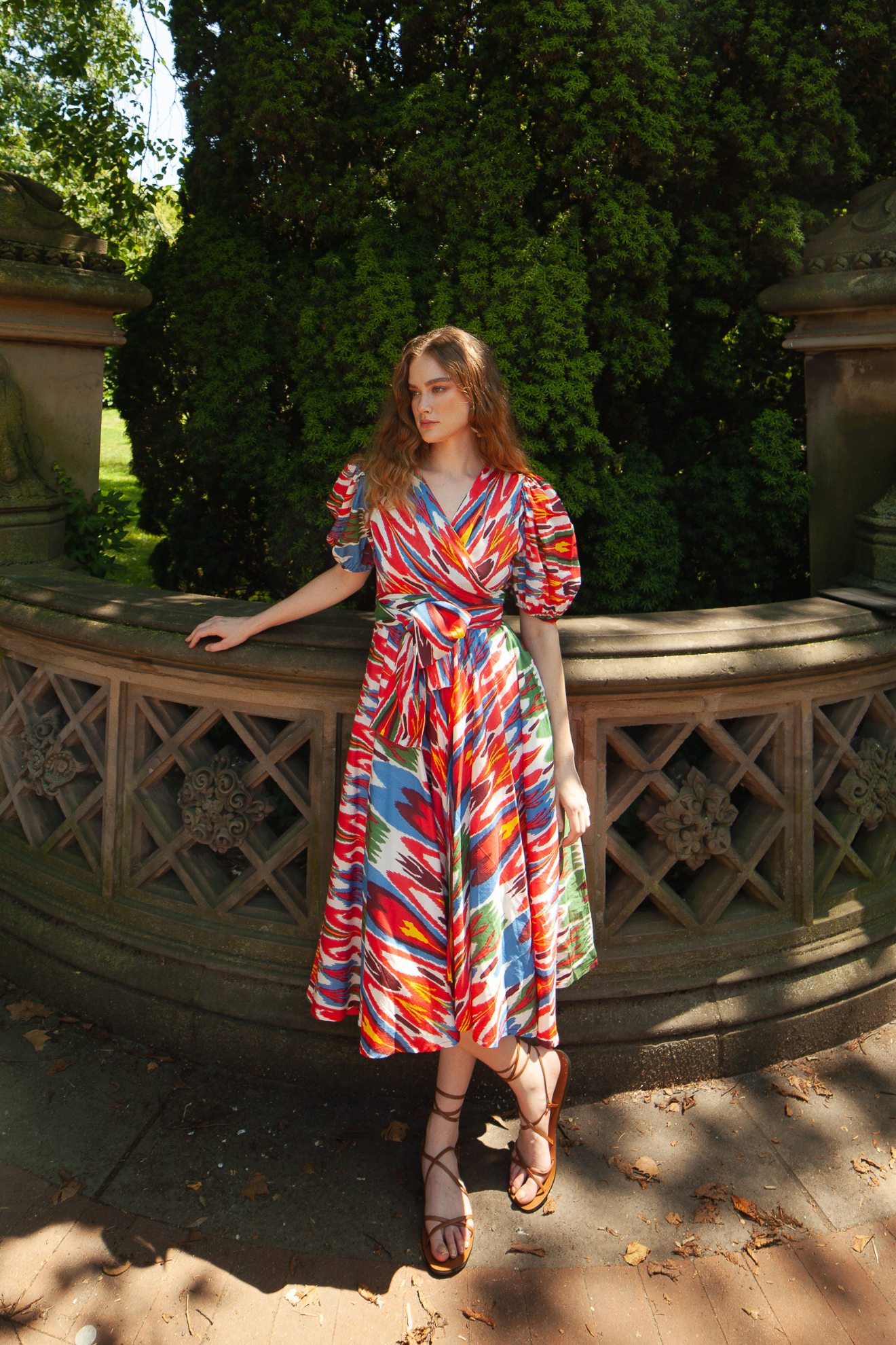 Monica Ikat Dress Purple