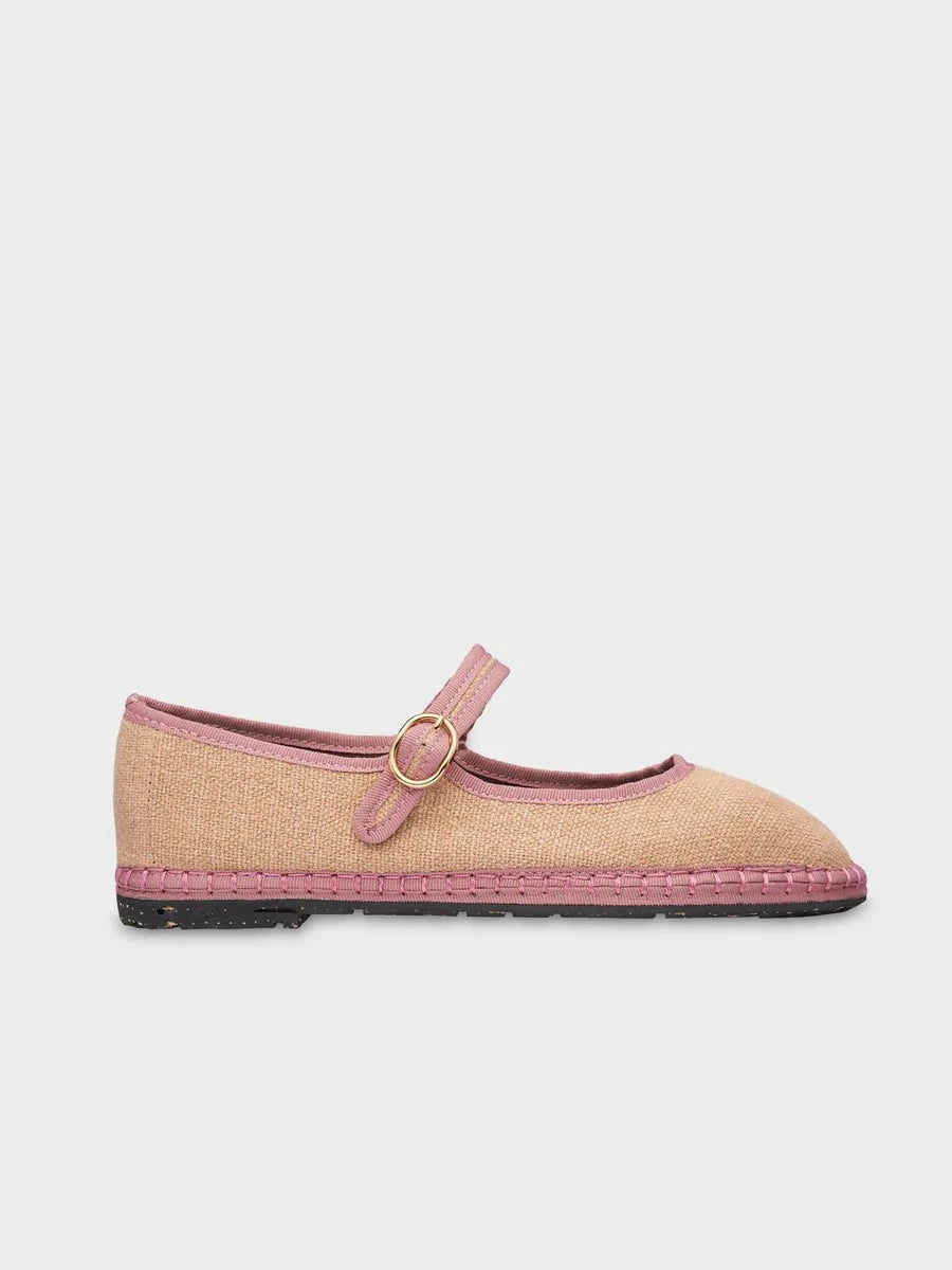 Flabelus Dora Mary Jane Linen Cuero