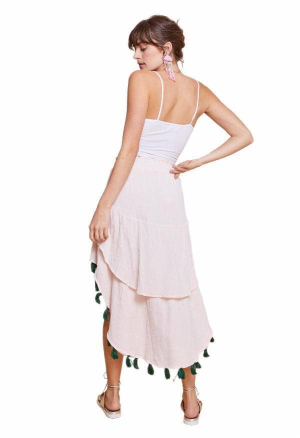 Angelie High Low Skirt Peach