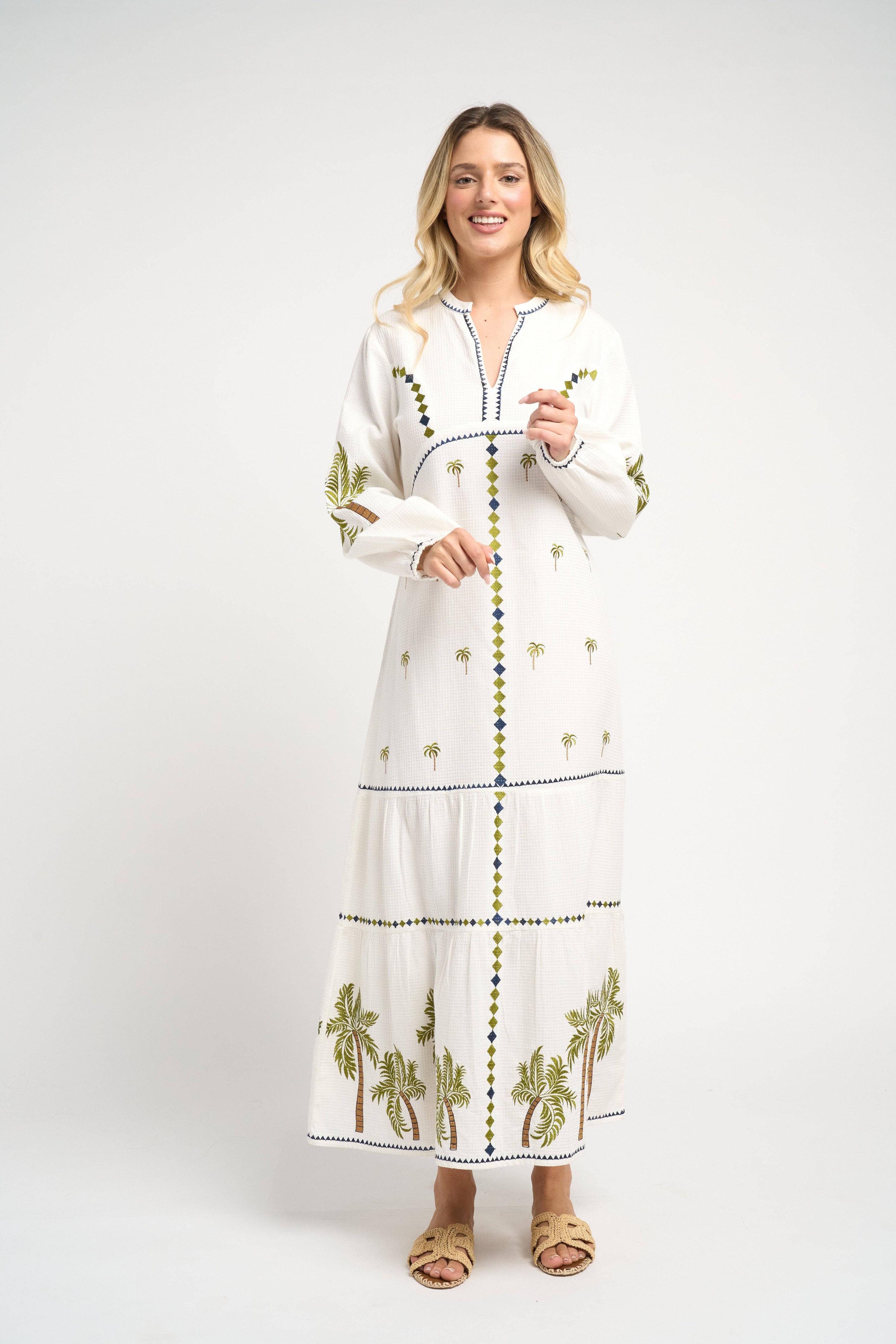 Ria Palm Dress
