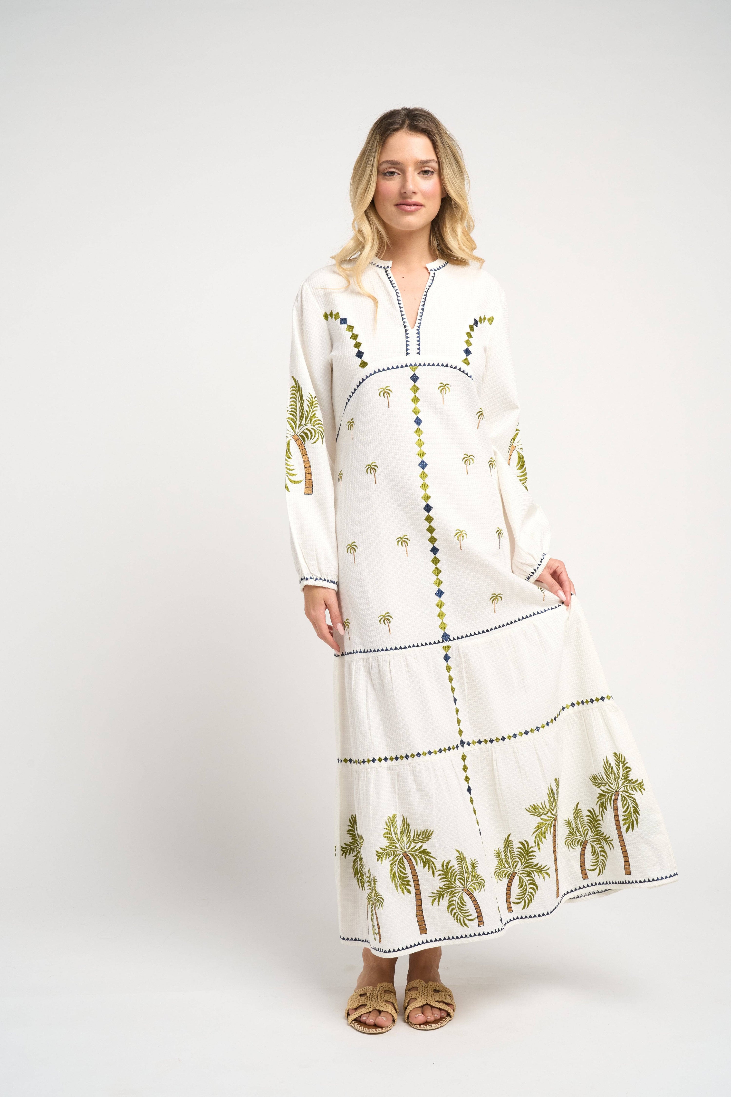 Ria Palm Dress