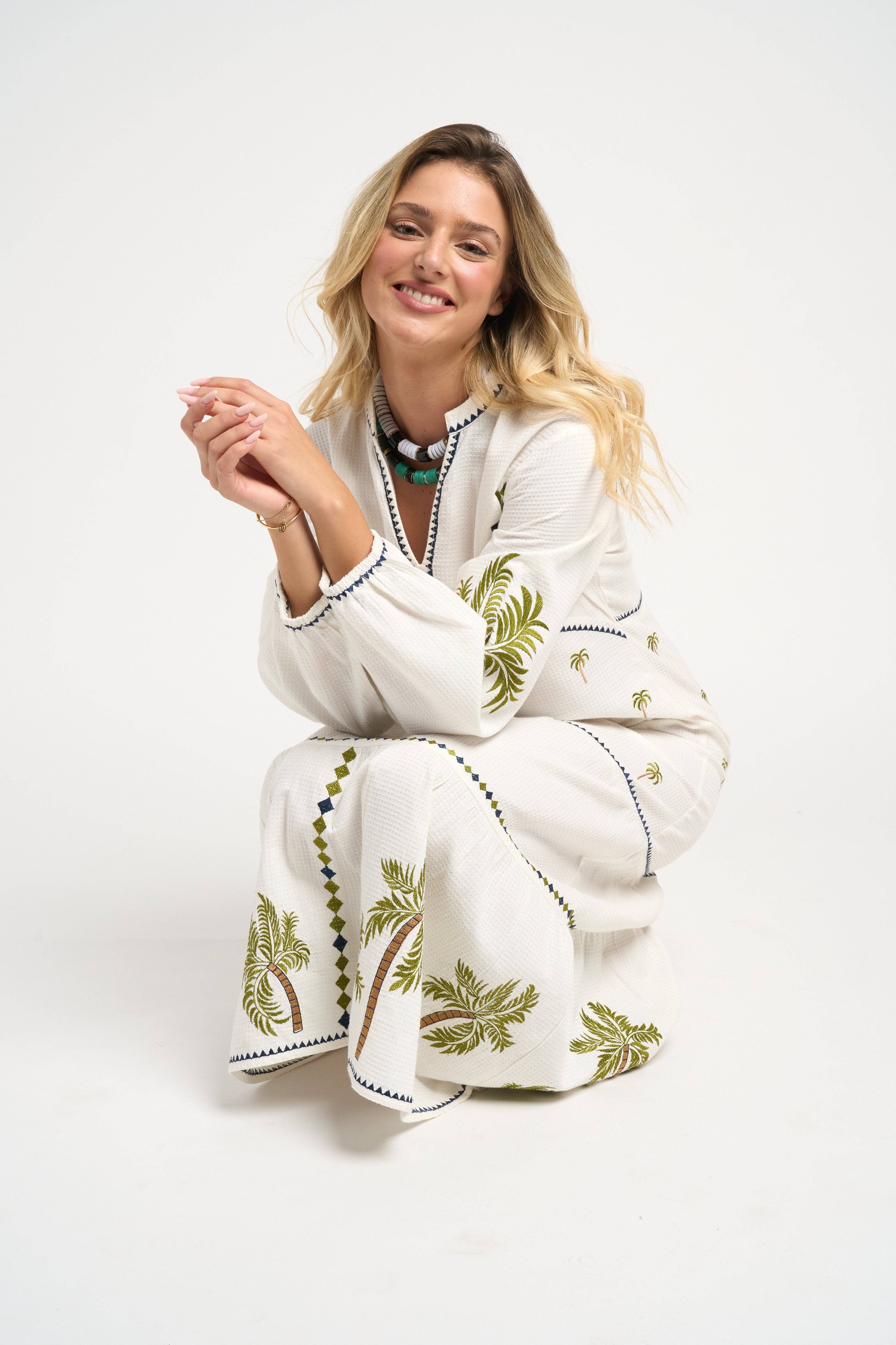 Ria Palm Dress
