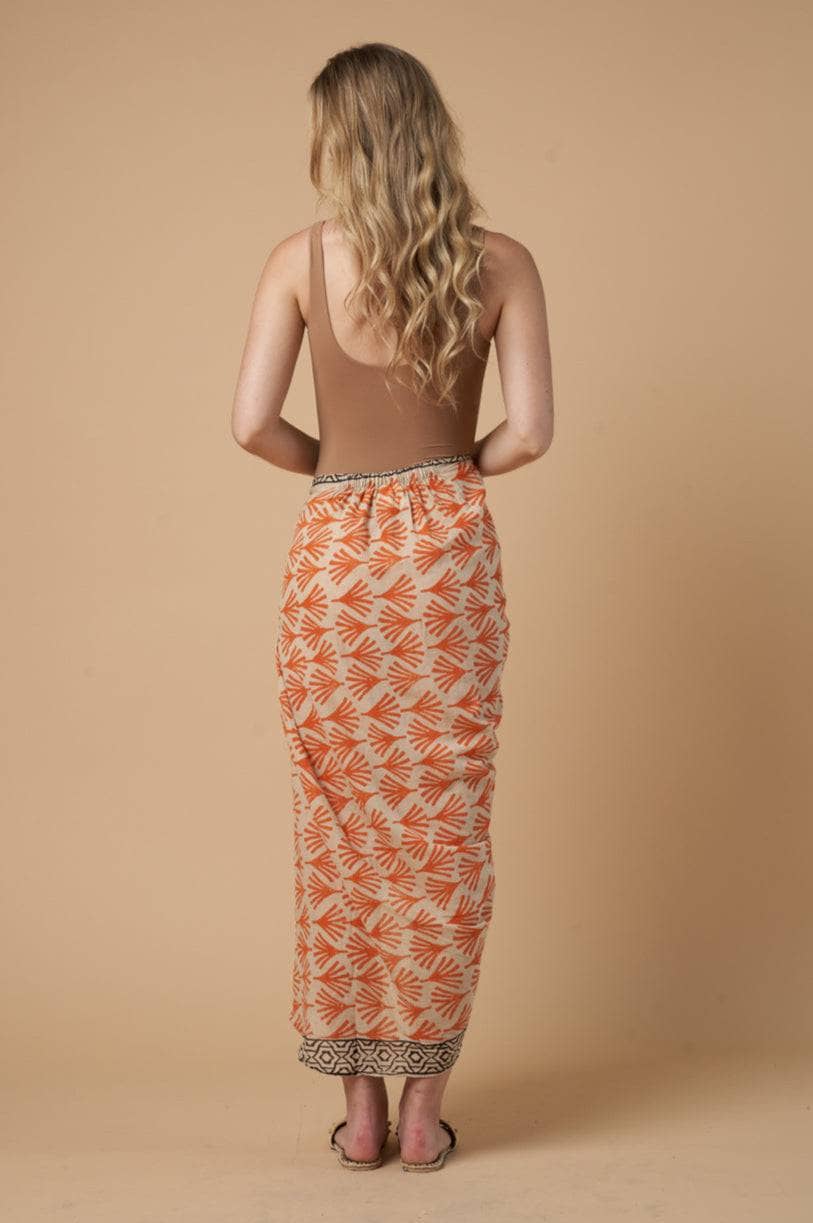 Ines Pareo Orange Skirt Xs