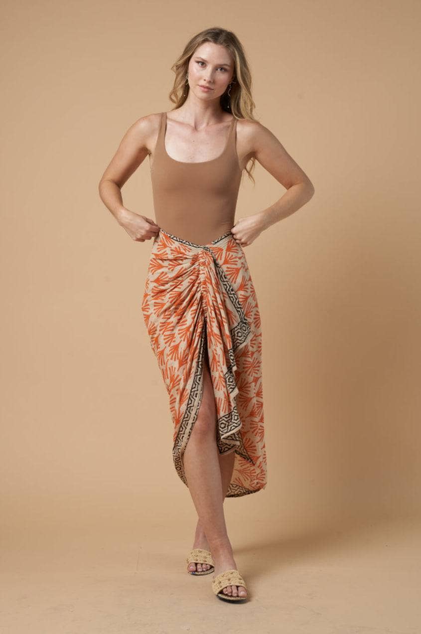 Ines Pareo Orange Skirt