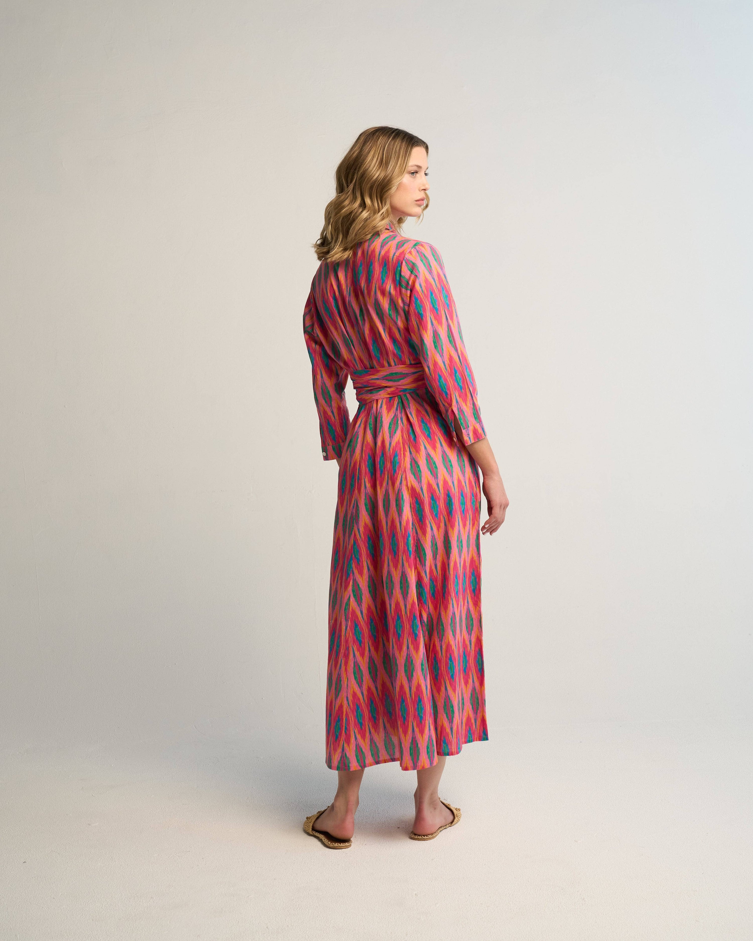 Luciana Ikat Multi Fuchsia