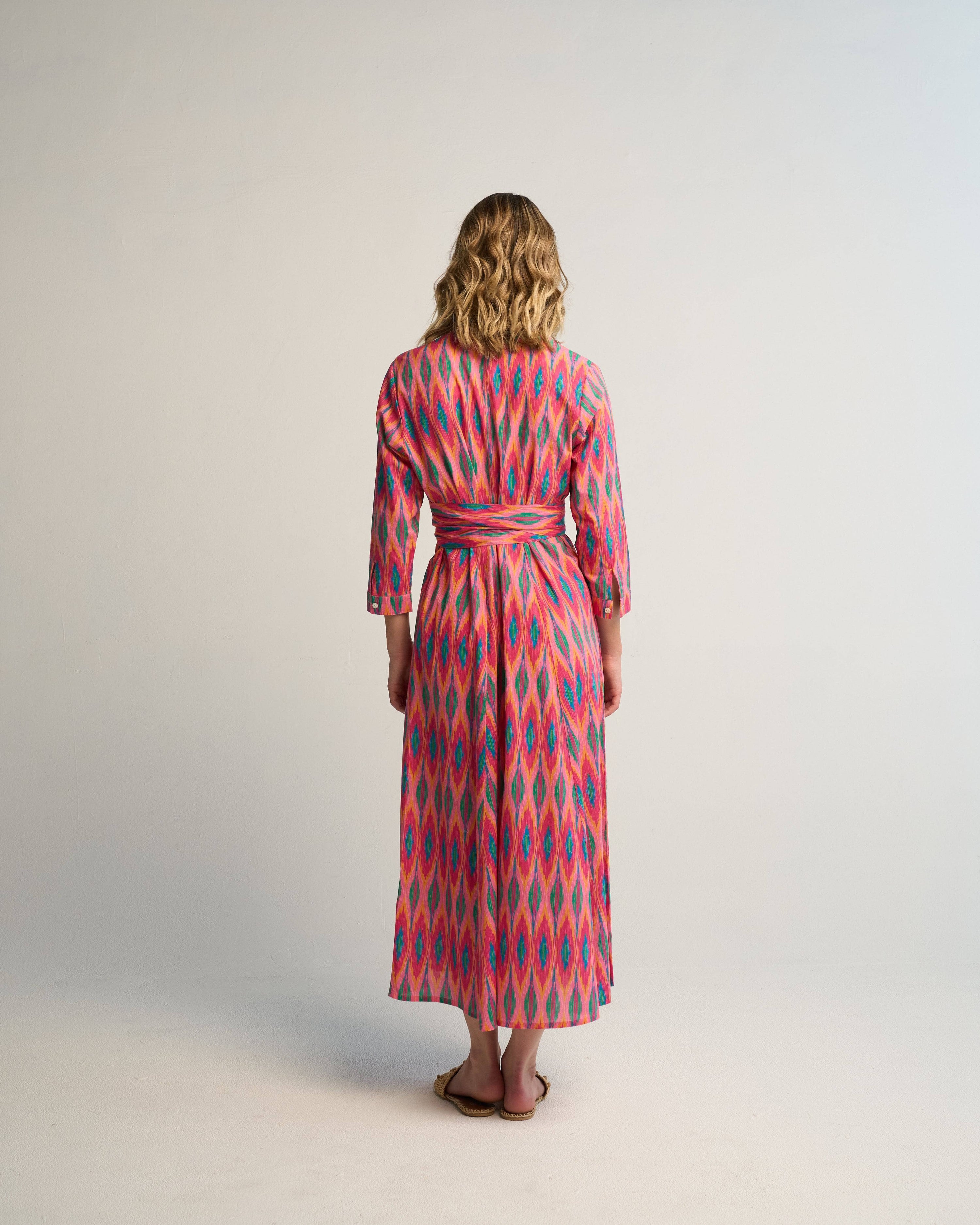 Luciana Ikat Multi Fuchsia