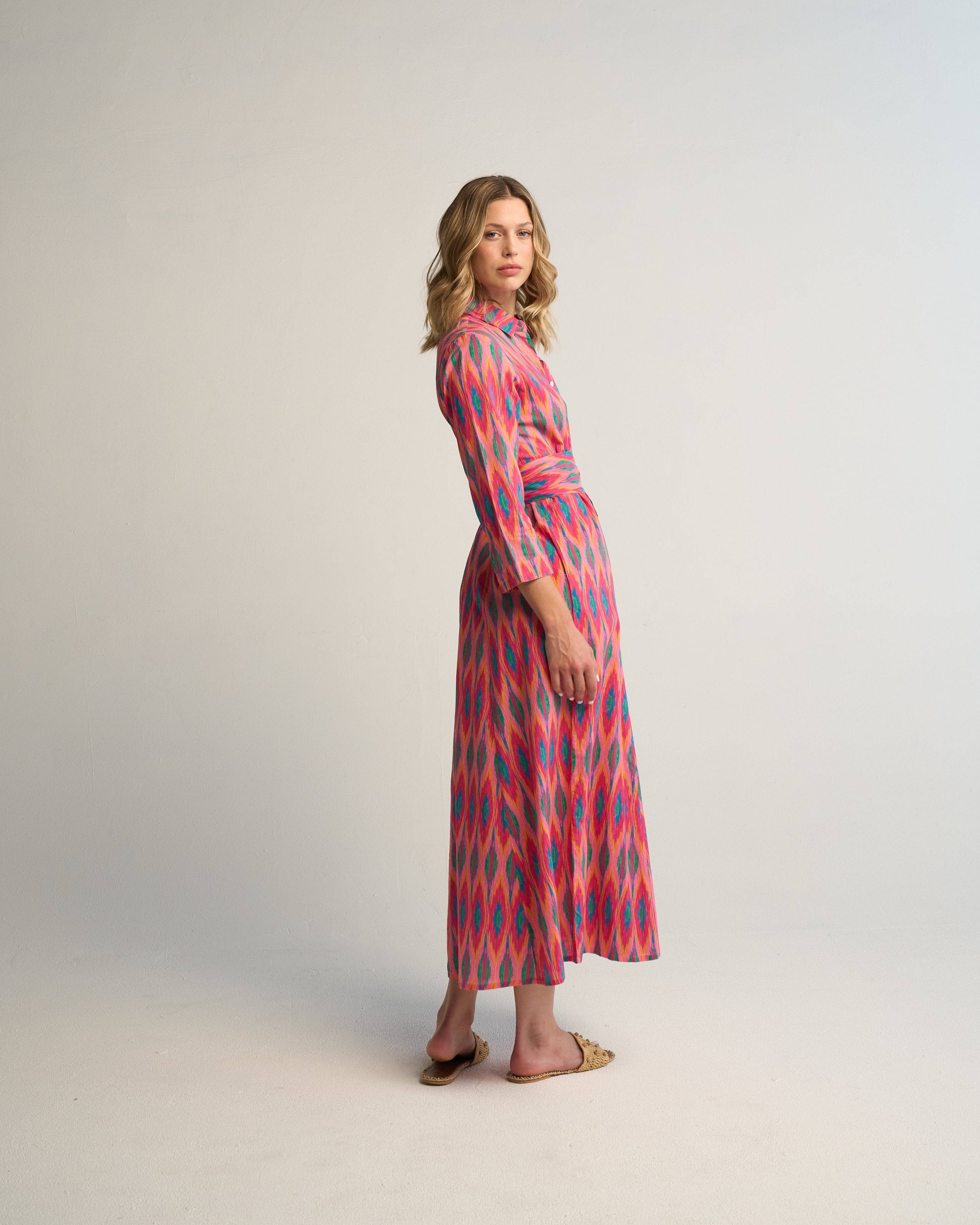 Luciana Ikat Multi Fuchsia