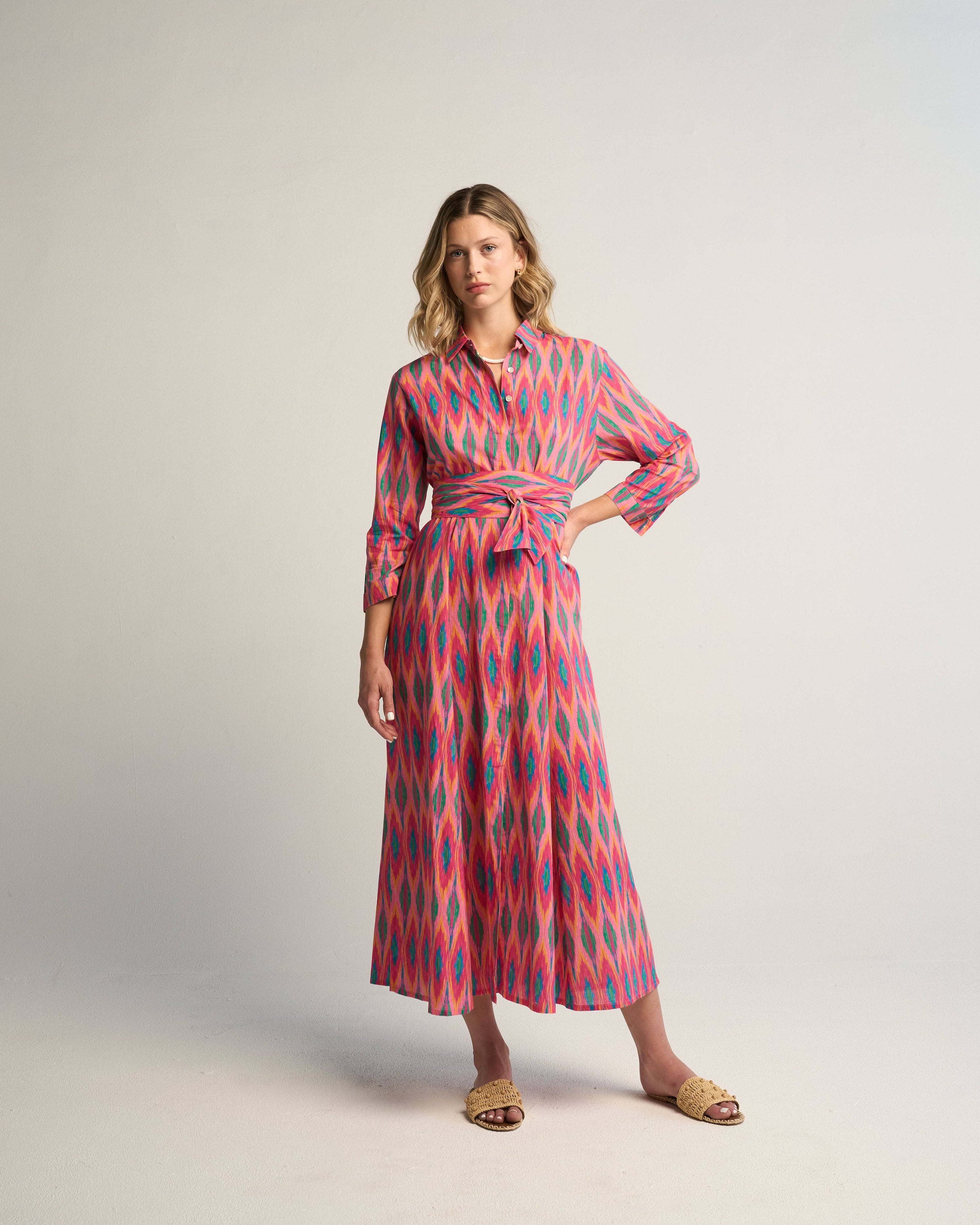 Luciana Ikat Multi Fuchsia