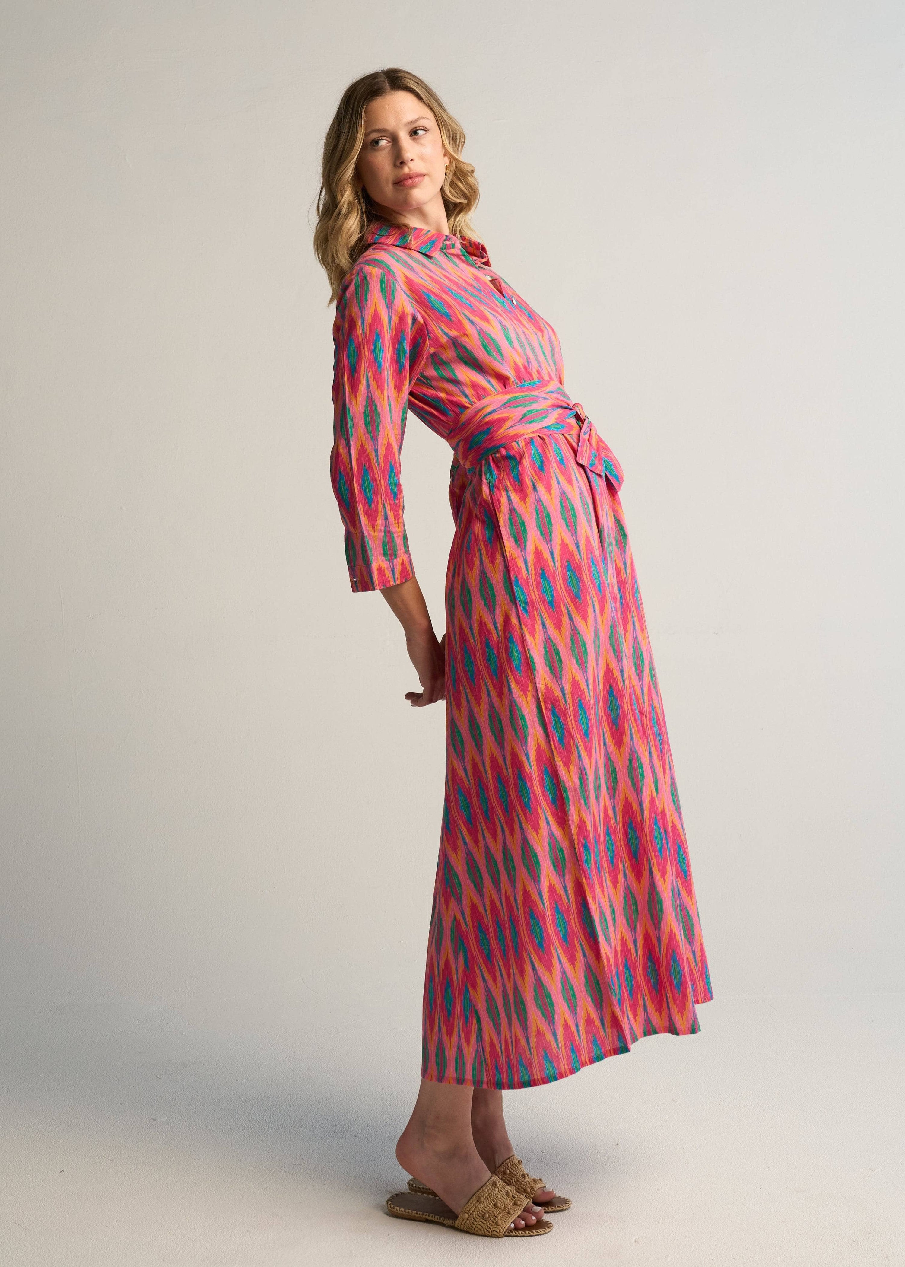 Luciana Ikat Multi Fuchsia