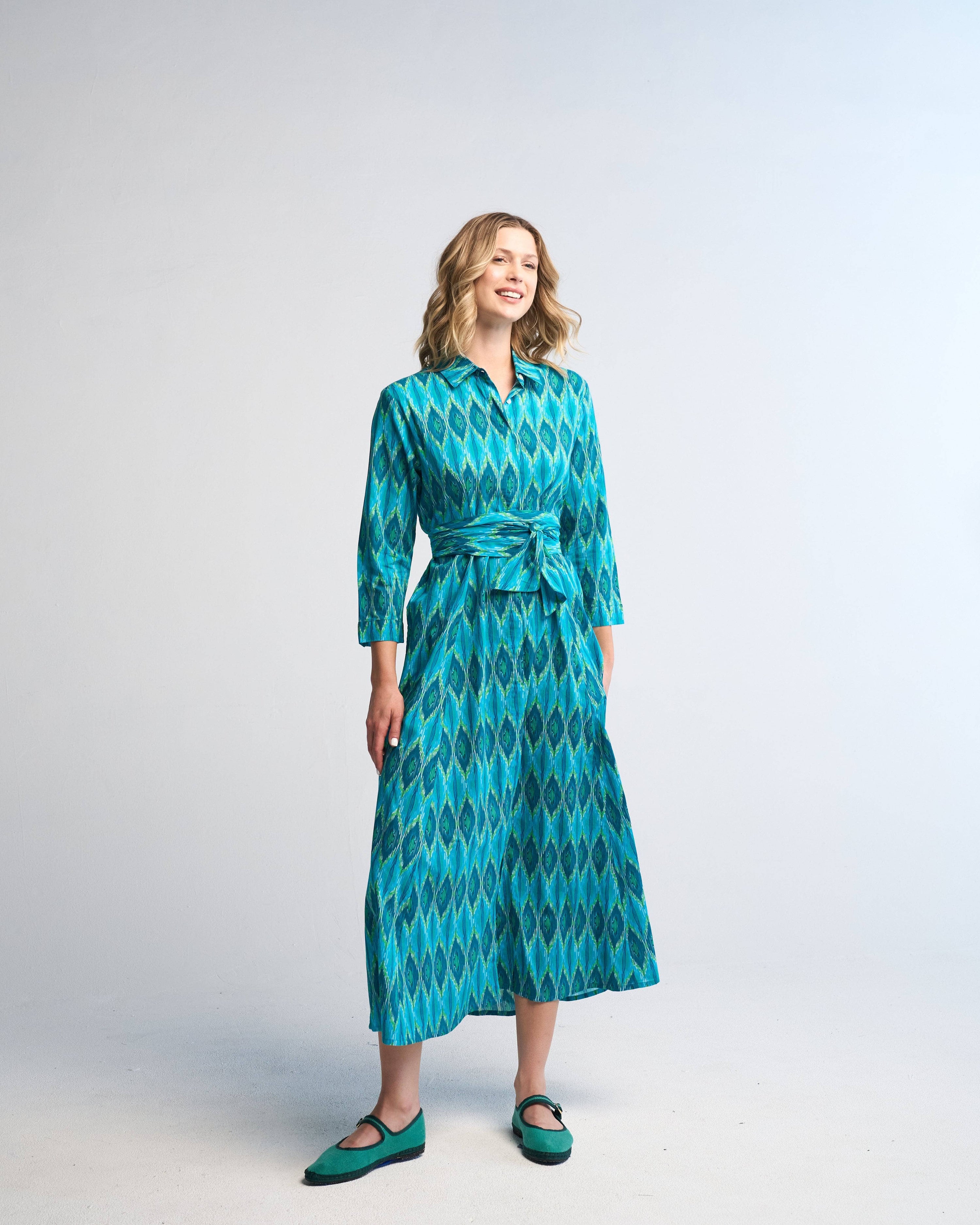 Luciana Ikat Multi Aqua