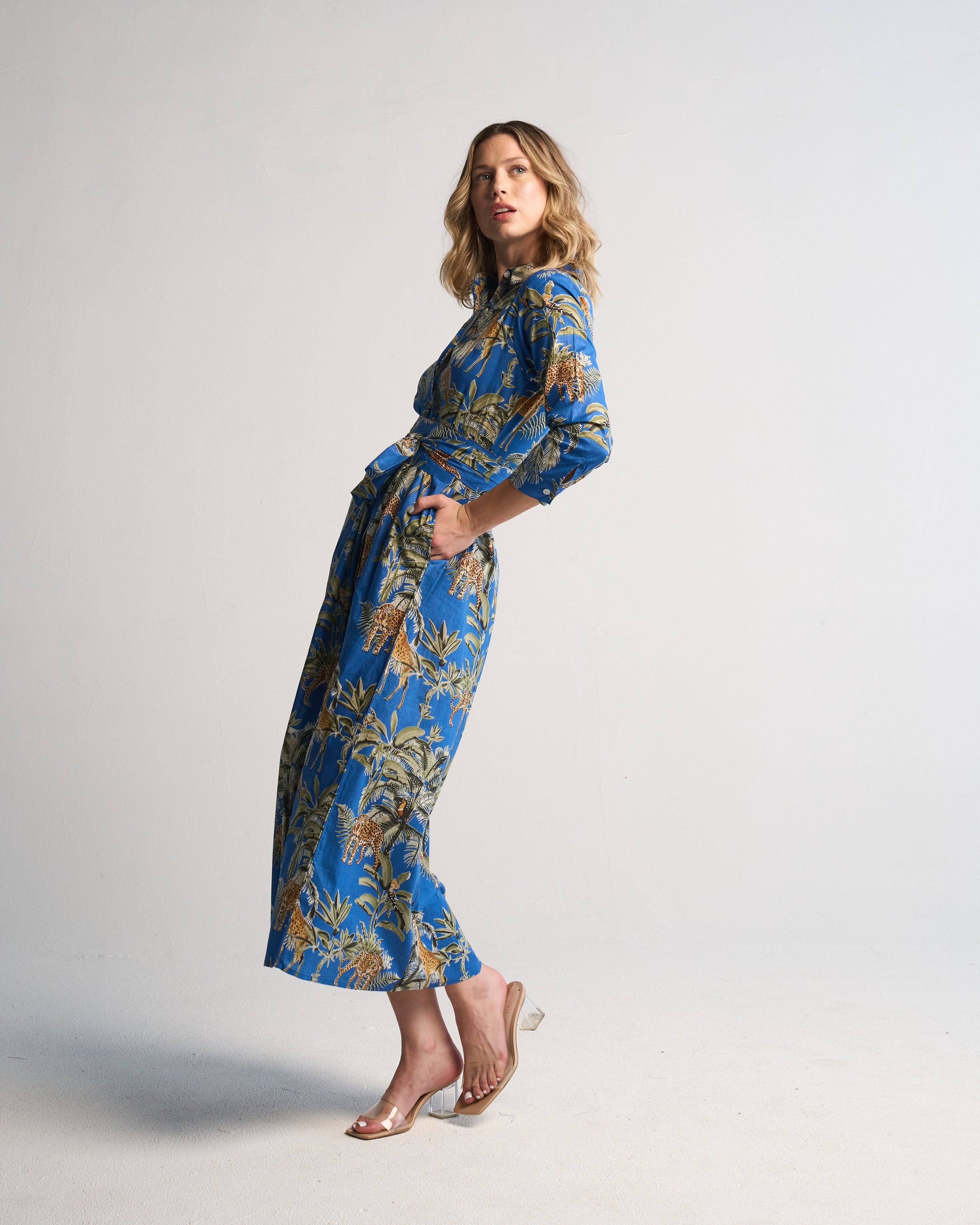 Luciana Jungle Dress Blue