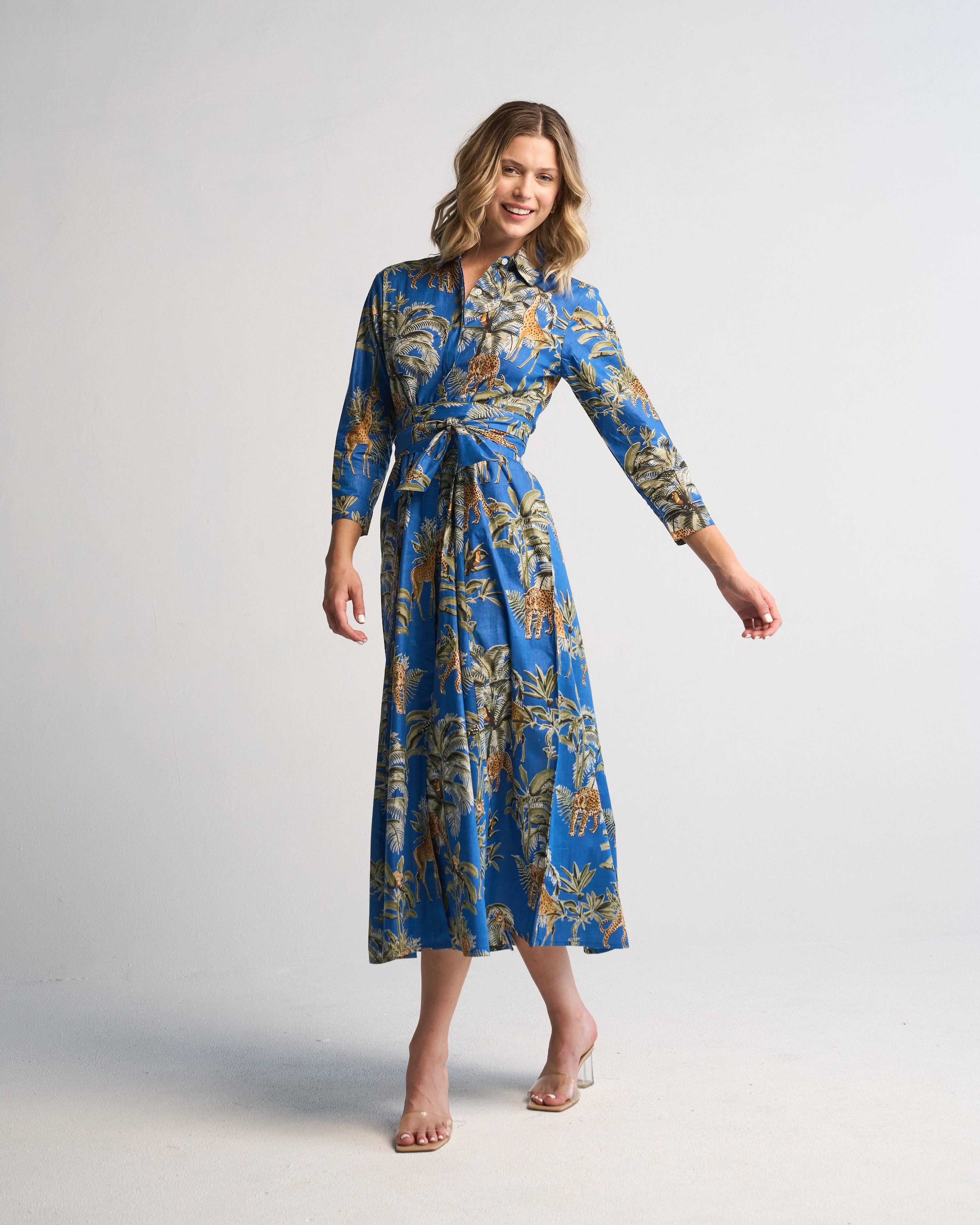 Luciana Jungle Dress Blue