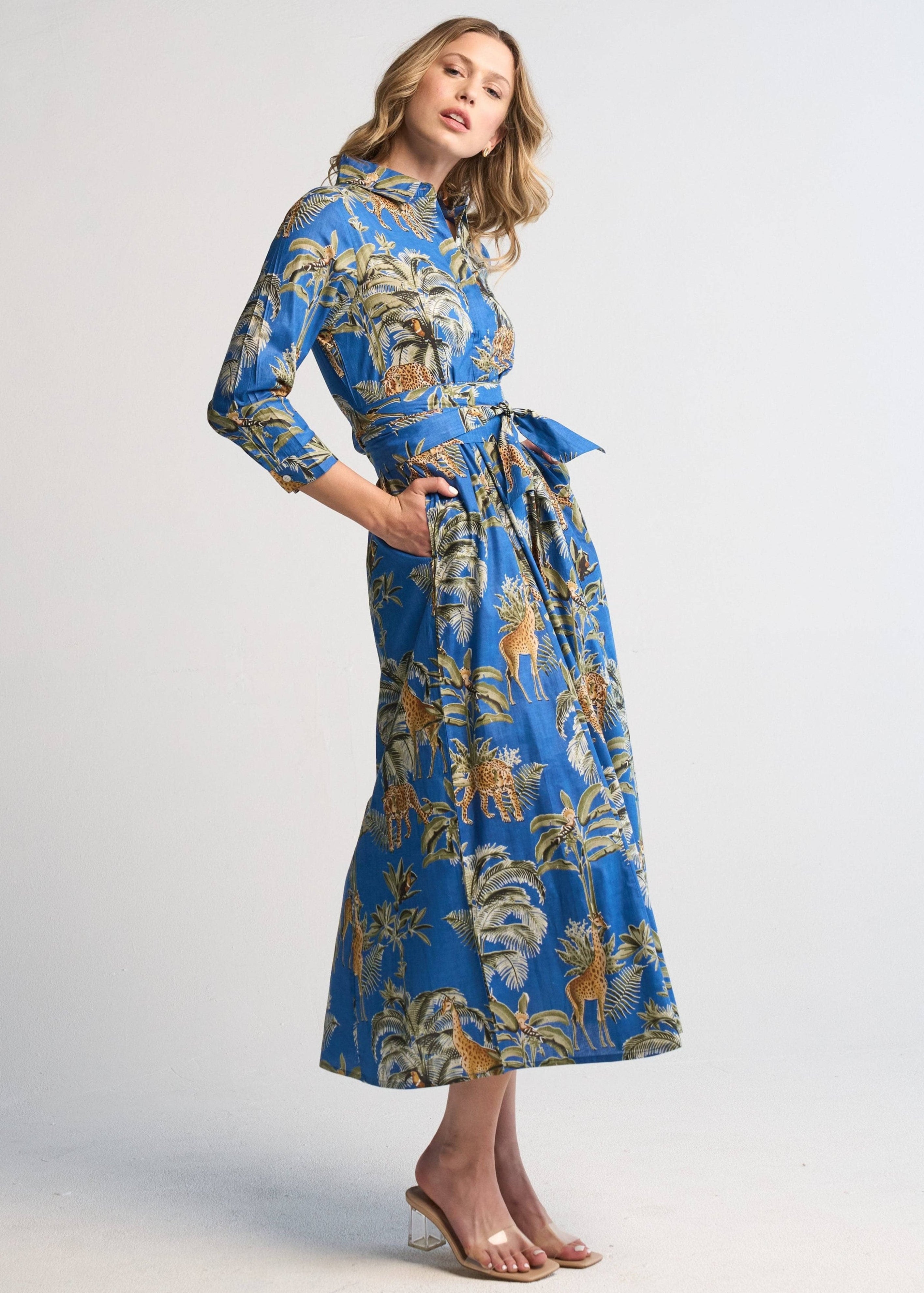 Luciana Jungle Dress Blue