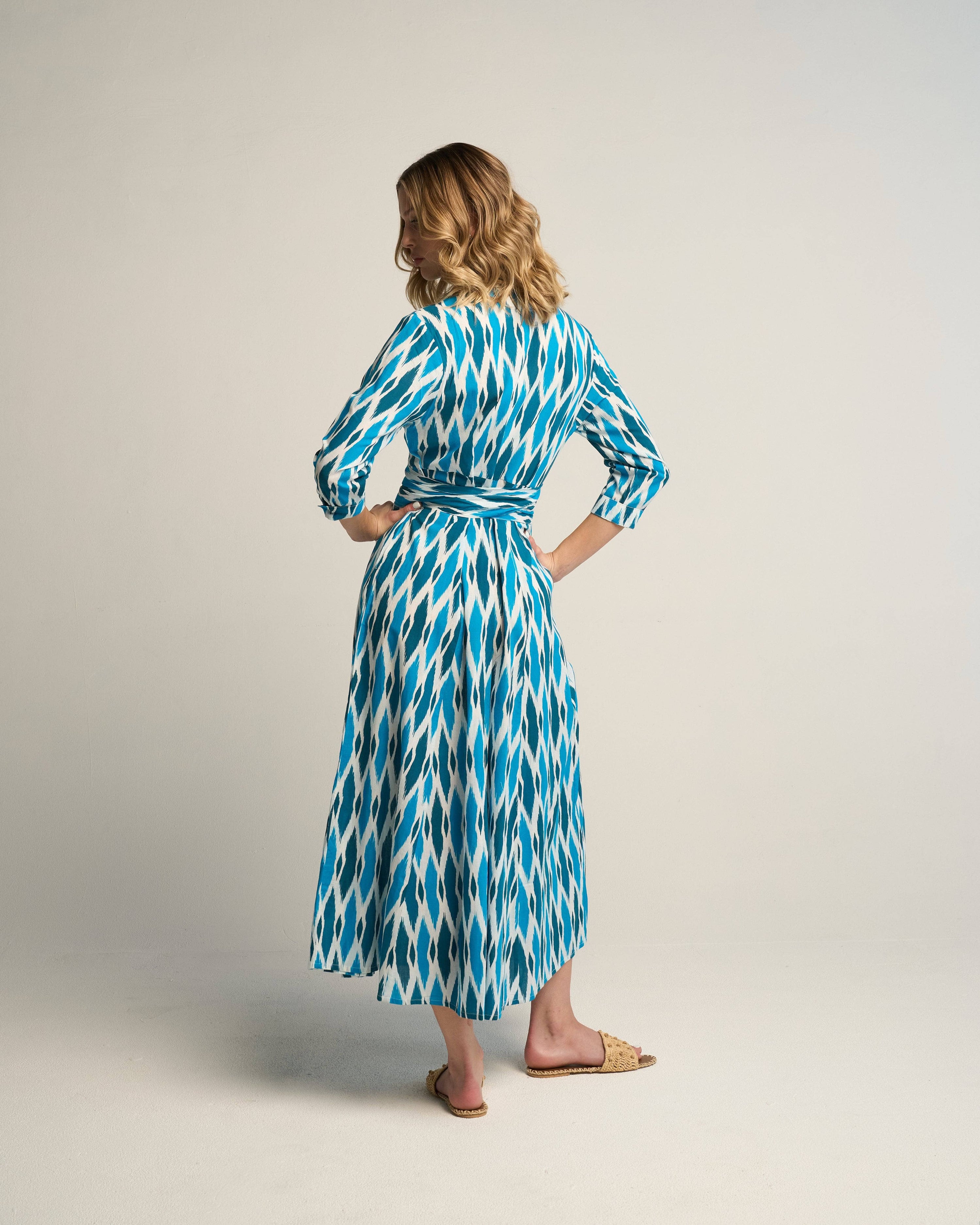 Luciana Ikat Multi Cyan