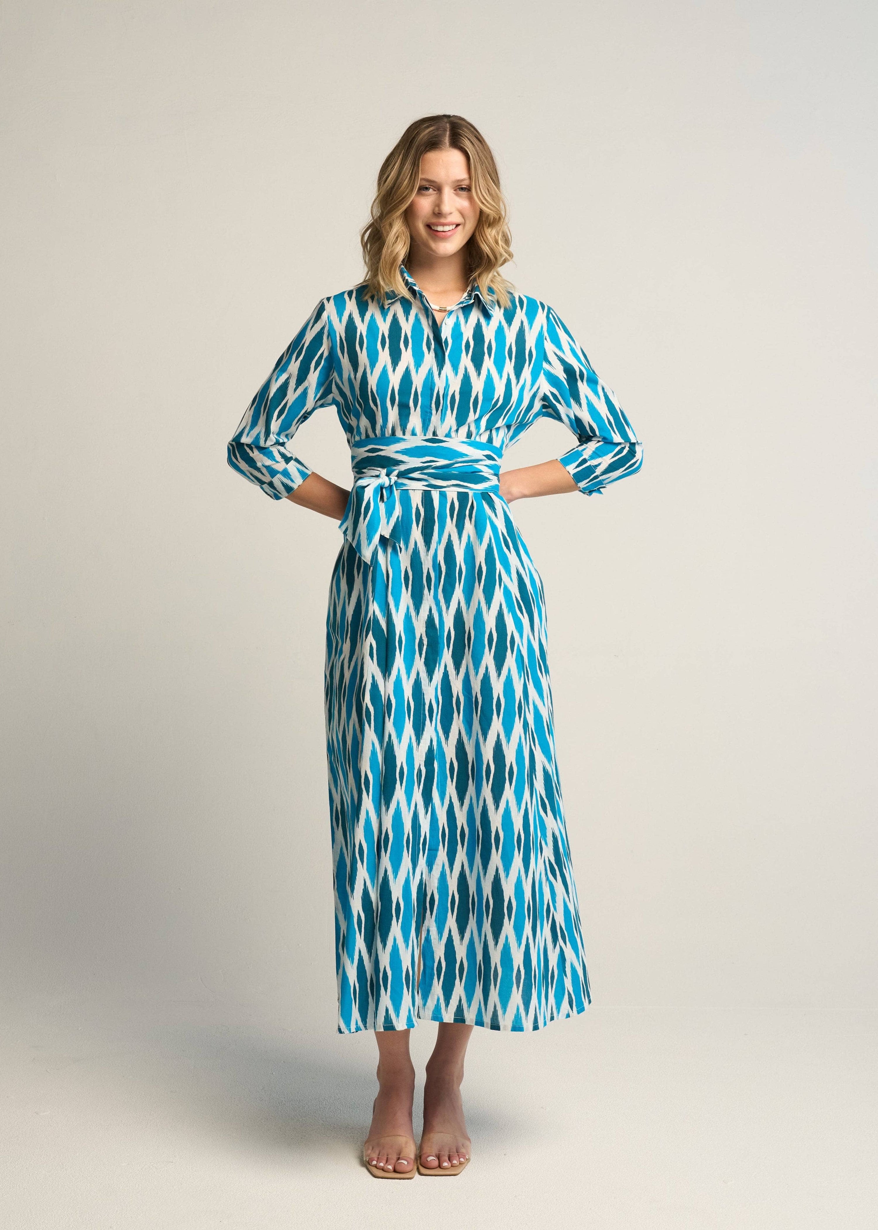 Luciana Ikat Multi Cyan