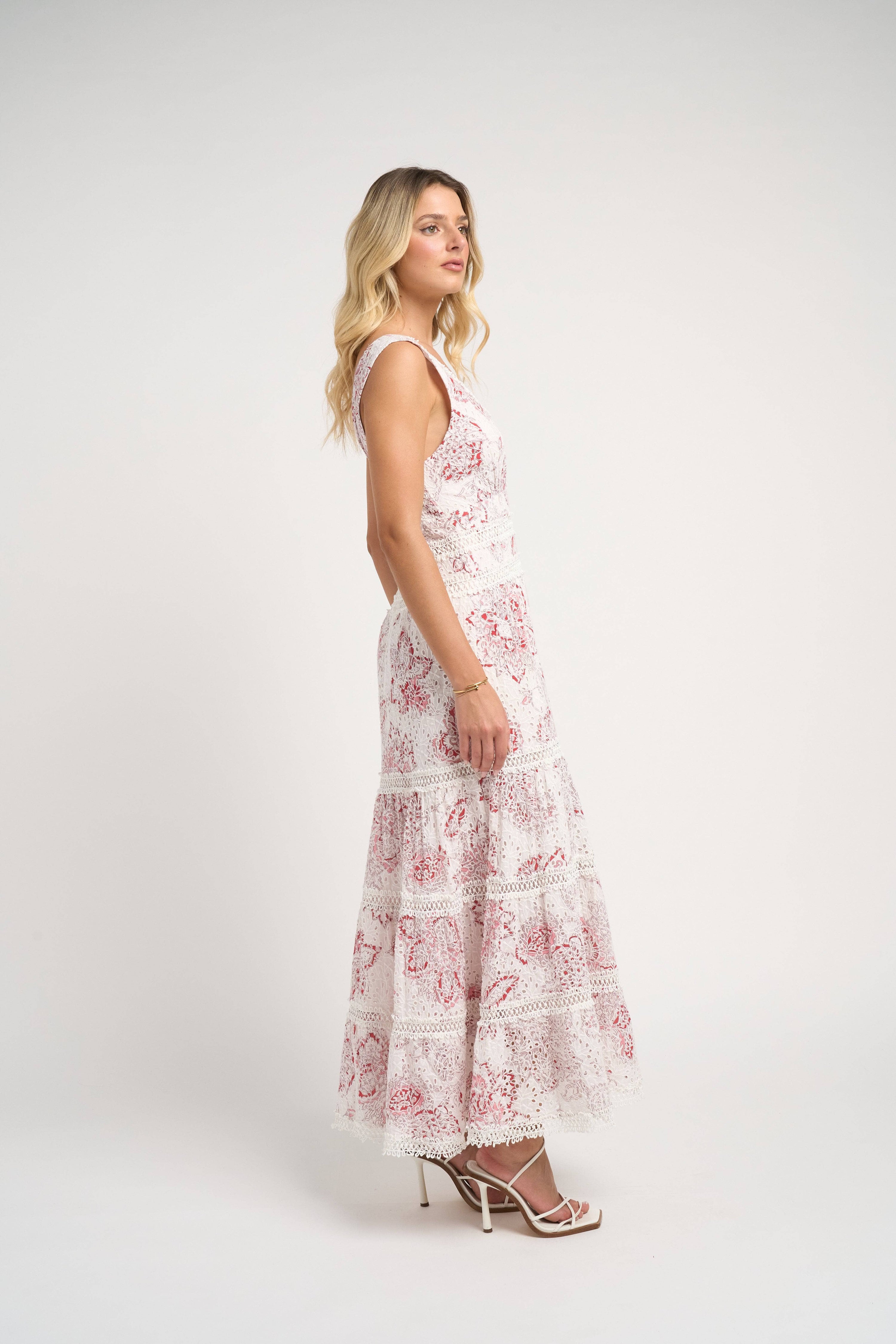Naina Long Dress Red