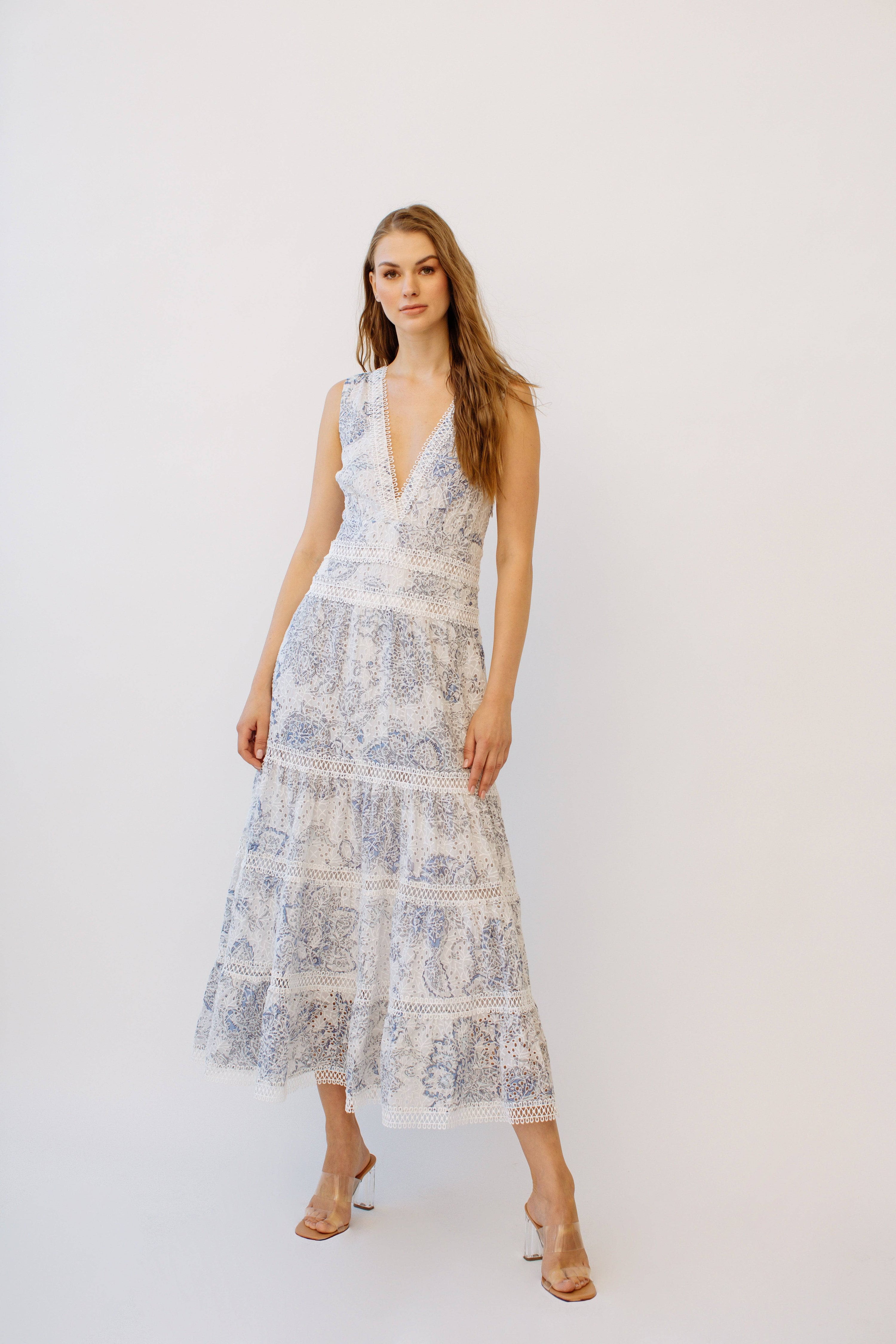 Naina Long Dress Blue