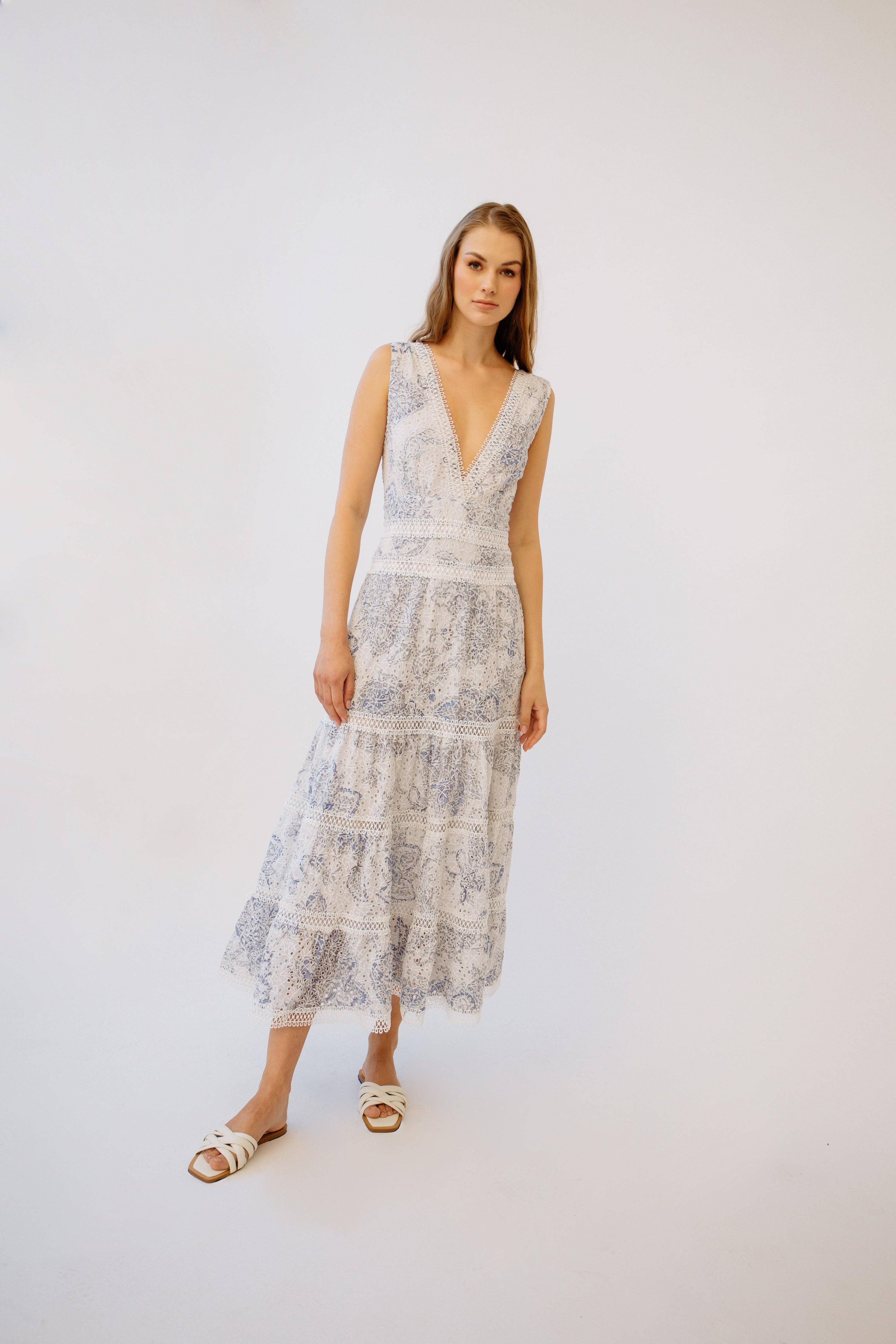 Naina Long Dress Blue