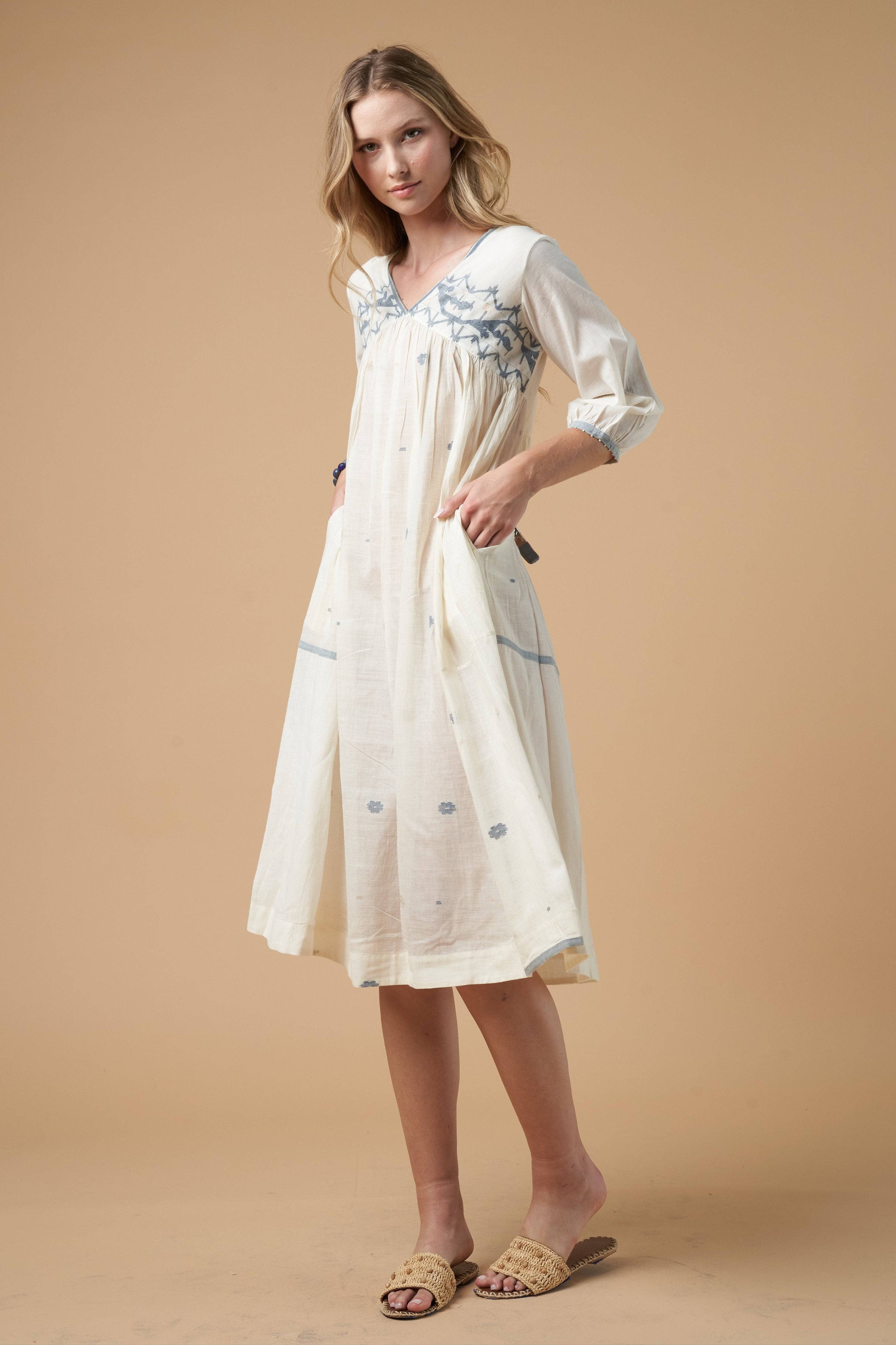 Nyla Jamdani Dress