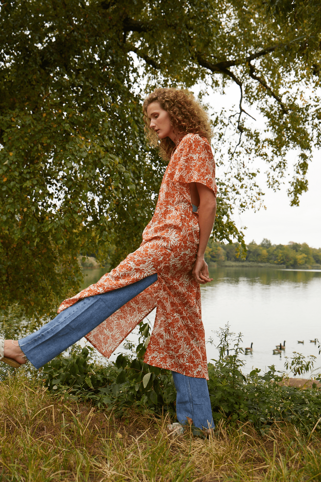 Venus Tropical Dress Orange