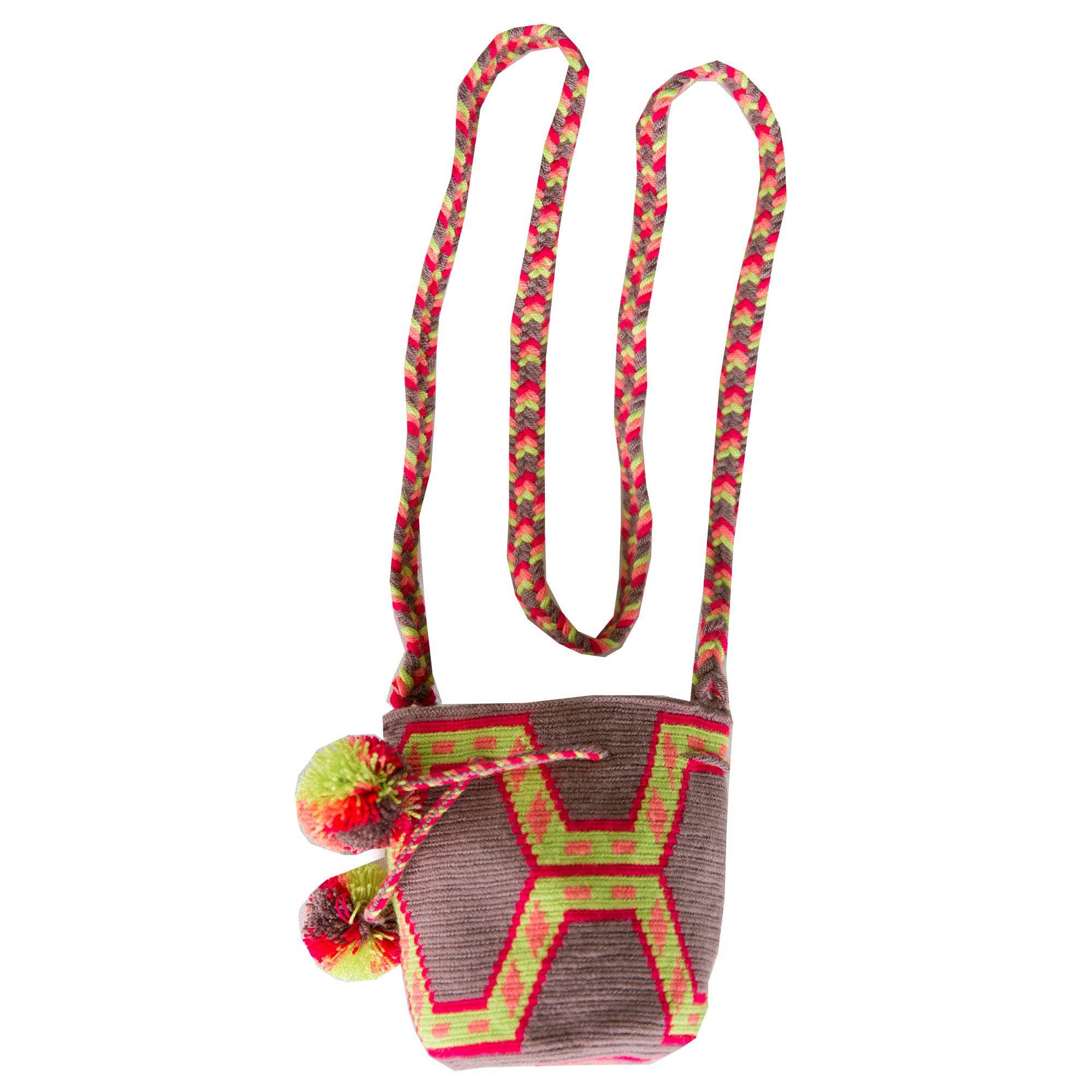 Small Wayuu Kids Mochila Bag - Grey