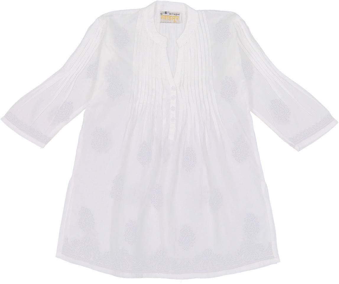 Margarita Pleatted Tunic - White