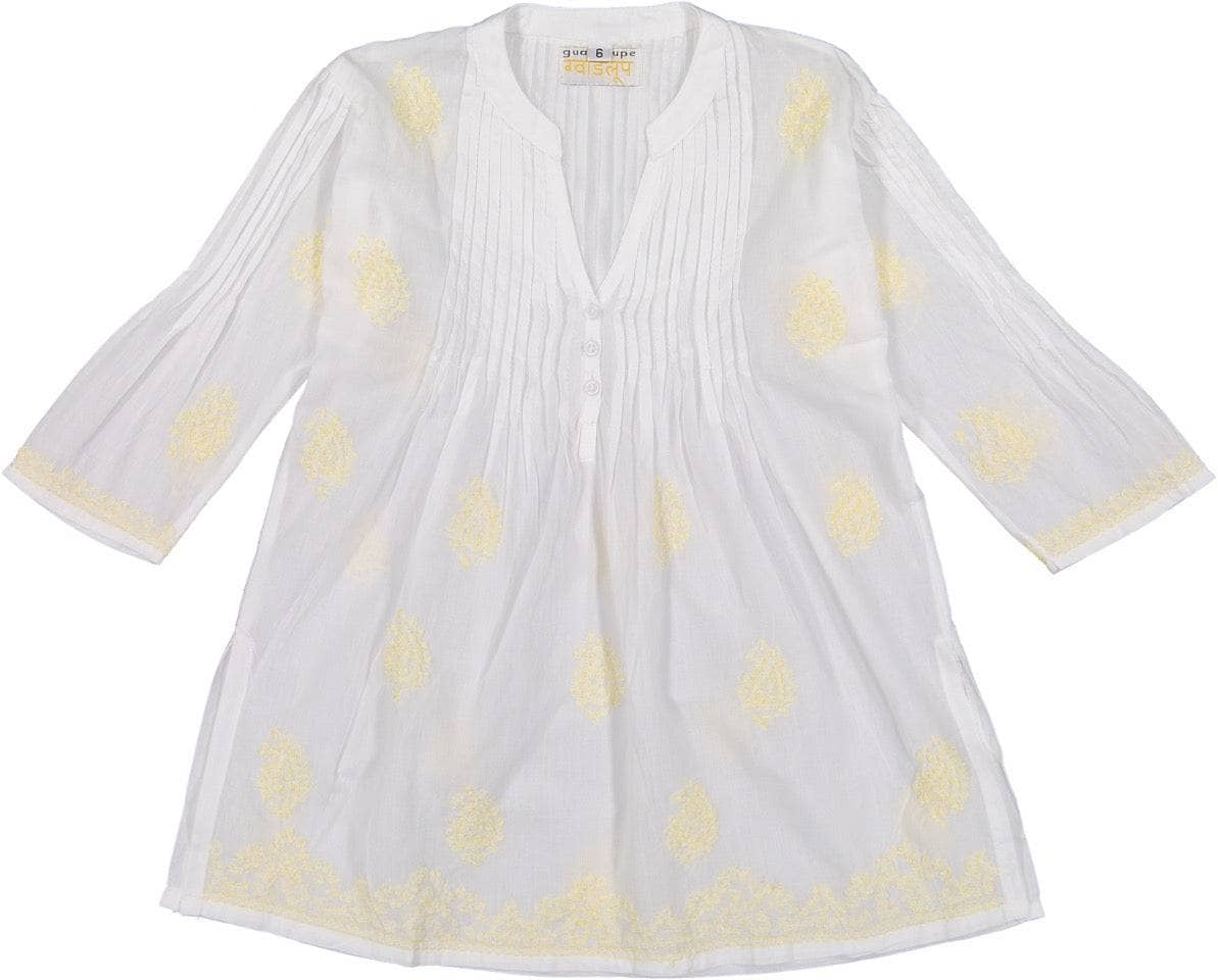 Margarita Pleatted Tunic - Yellow