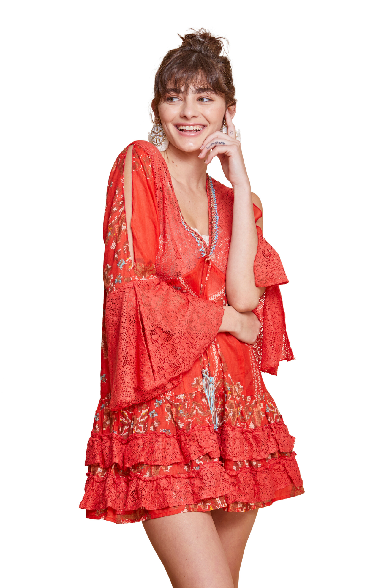 KEIRA SHORT DRESS RED