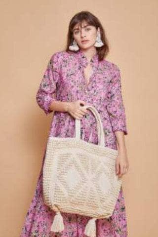 Ibiza Tassel Tote - Off White